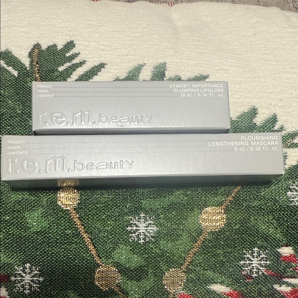 r.e.m. beauty Gray Plumping Lip Gloss and Lengthening Mascara Set